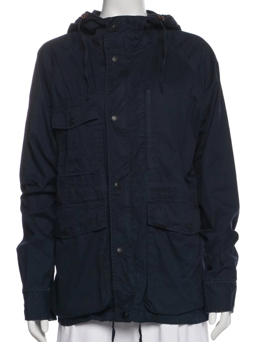 WOOLRICH $450 • size large • 43” bust • Field Jacket Navy hooded - Picture 2 of 5